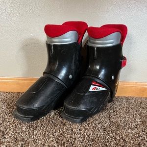 Nordica Unisex Super N01 Rear Entry Ski Boots, Black/Red, 22.5